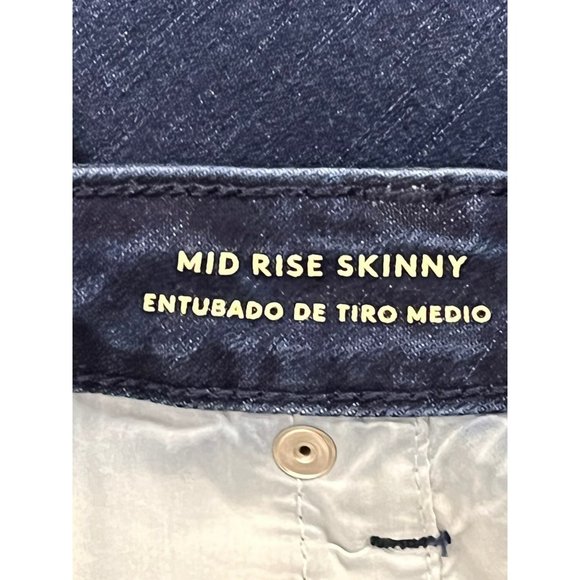 Universal Threads Dark Blue Cropped Jeans Red & White Stripe 16 NEW - Picture 11 of 16